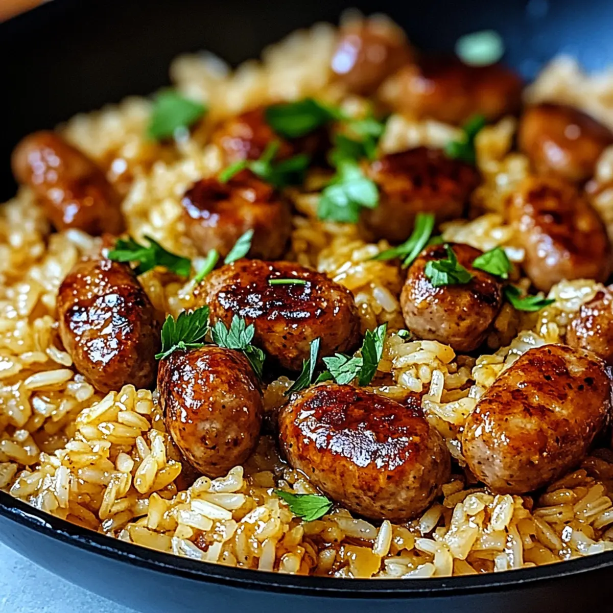 One-Skillet Cajun Honey Garlic Sausage & Rice for Busy Nights