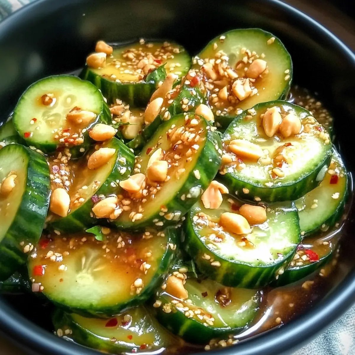 Cucumbers in Spicy Peanut Sauce: A Zesty Summer Delight