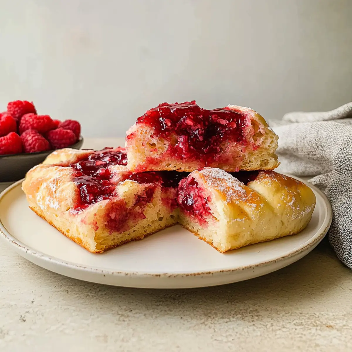 Sweet Focaccia with Raspberry Jam for a Brunch Dream Come True