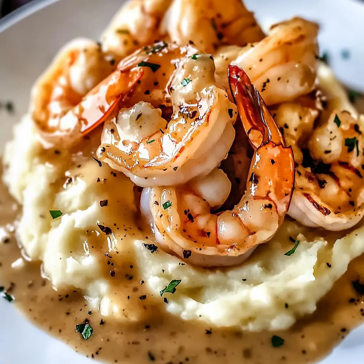 Creamy Garlic Shrimp Over Mashed Potatoes for Cozy Nights