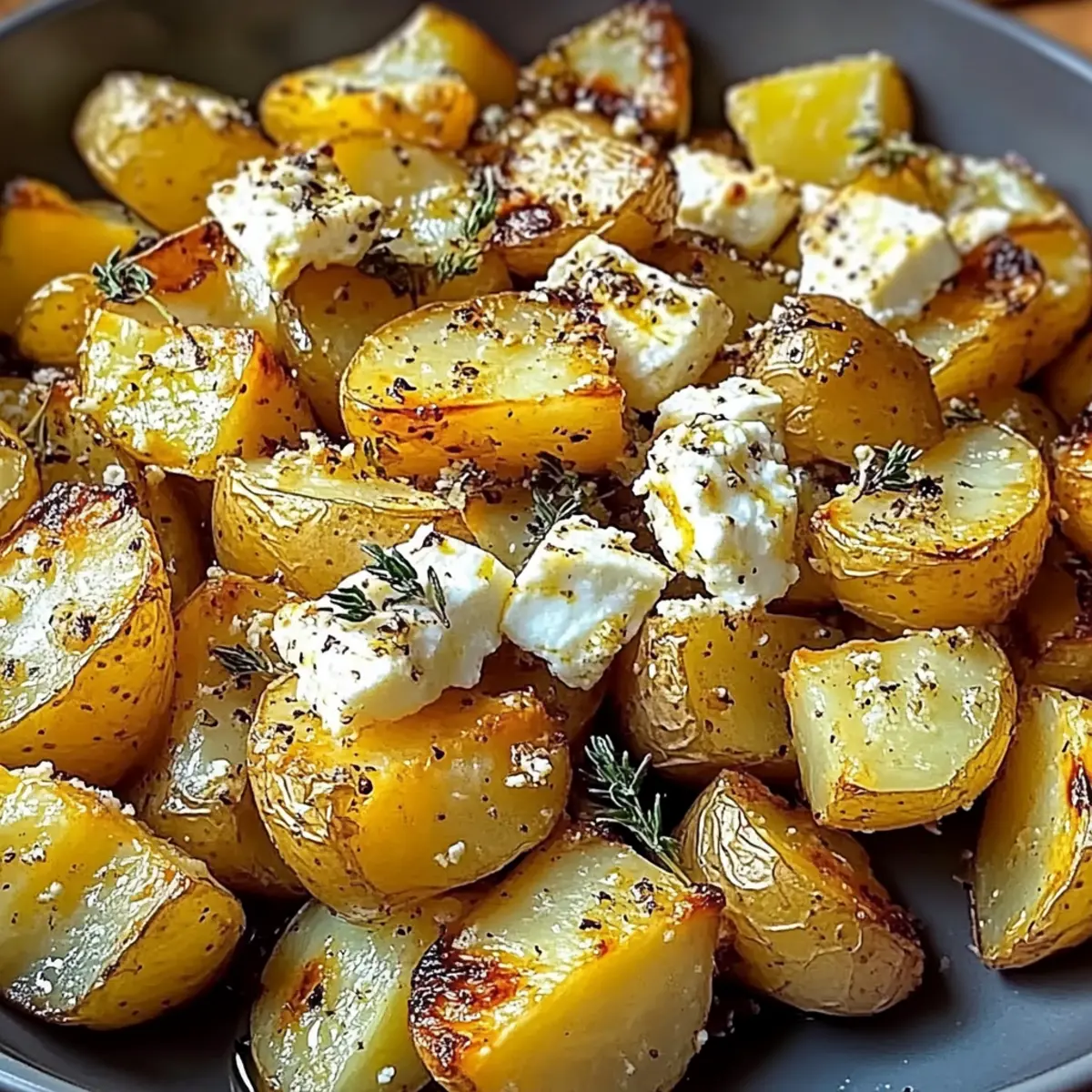 Crispy Roasted Potatoes with Creamy Feta Bliss