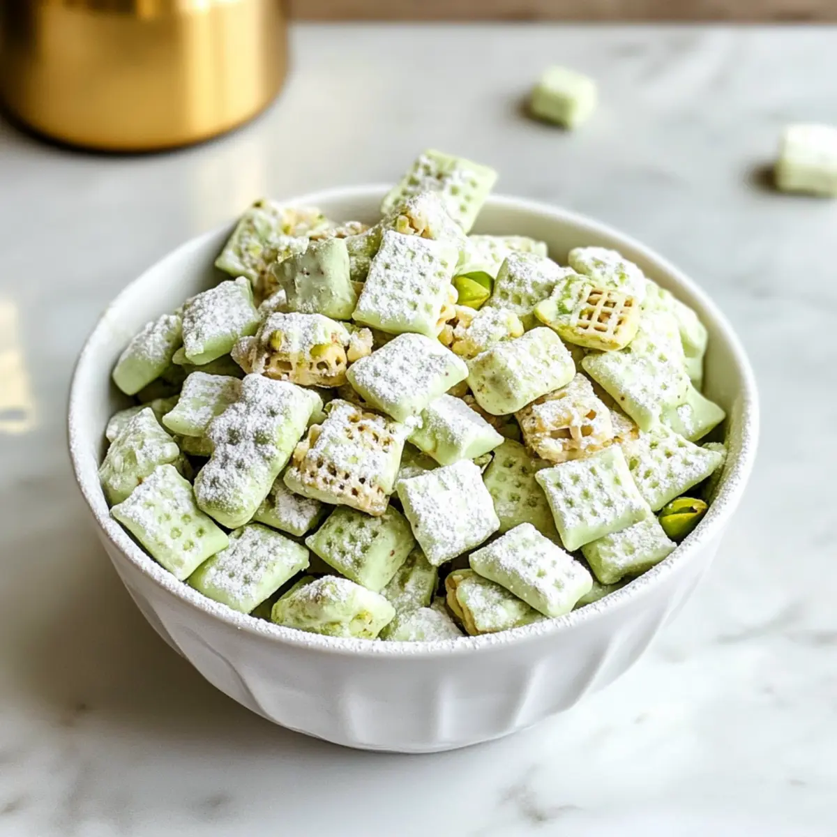 Sweet and Crunchy Pistachio Puppy Chow in Just 15 Minutes