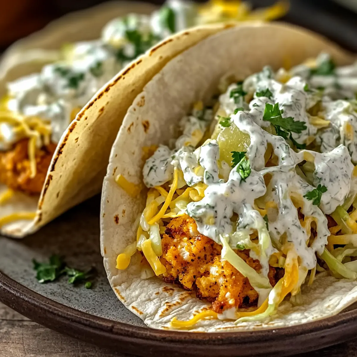 Delicious Dill Pickle Ranch Smash Chicken Tacos in 30 Minutes