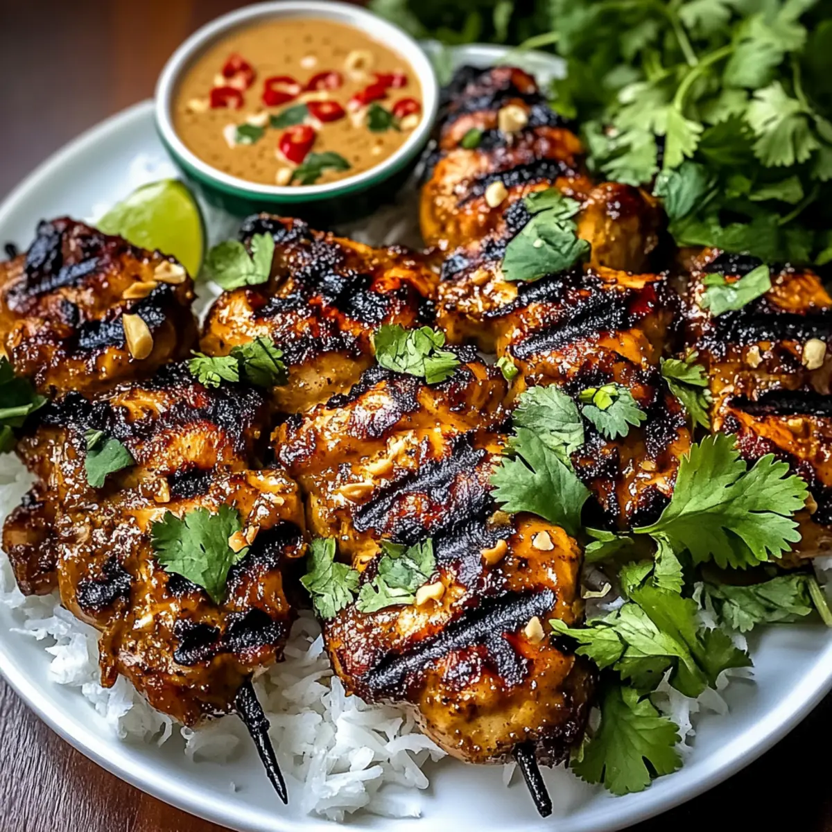 Irresistible Spicy Thai Grilled Peanut Chicken Skewers to Savor