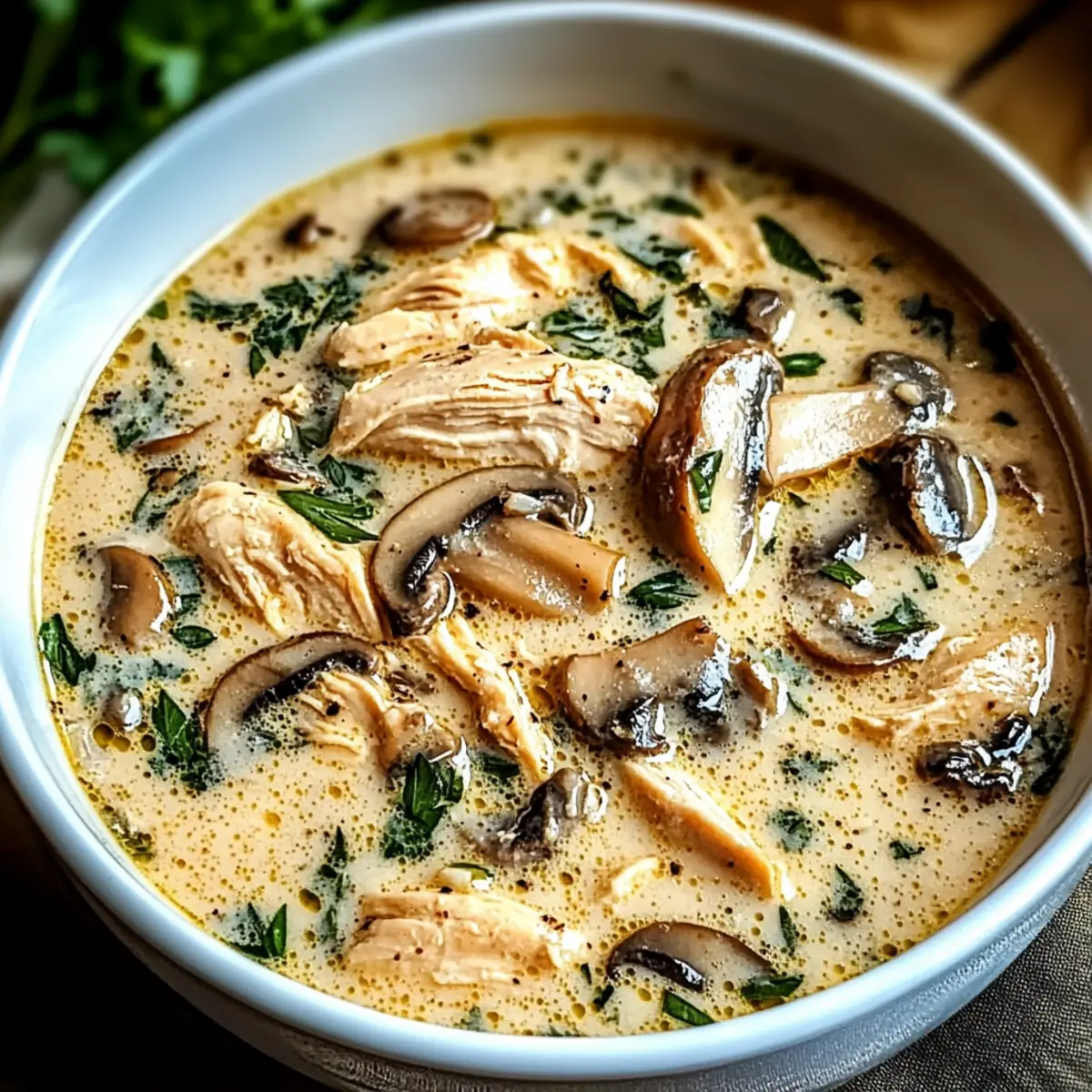 Creamy Rotisserie Chicken Mushroom Soup for Cozy Nights