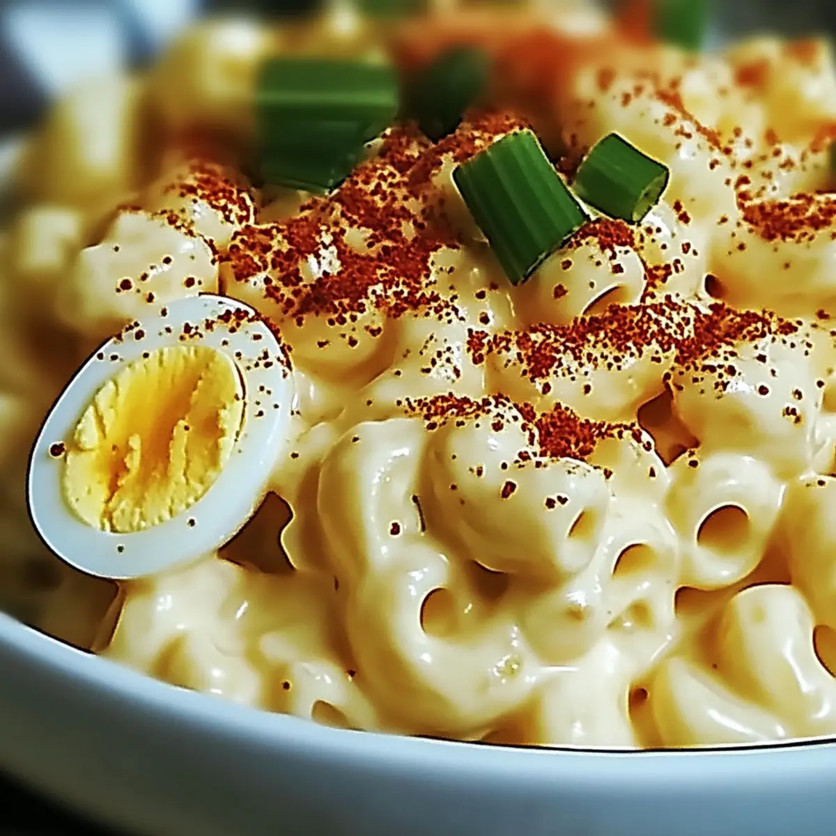 Creamy Deviled Egg Macaroni Salad That's a Potluck Favorite