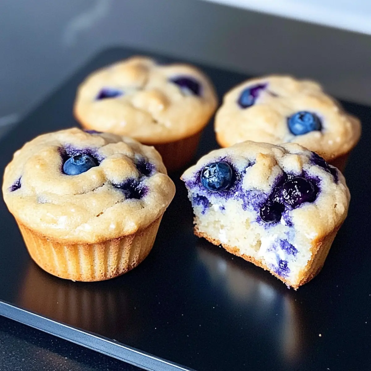 Delicious Blueberry Cream Cheese Protein Muffins for Breakfast