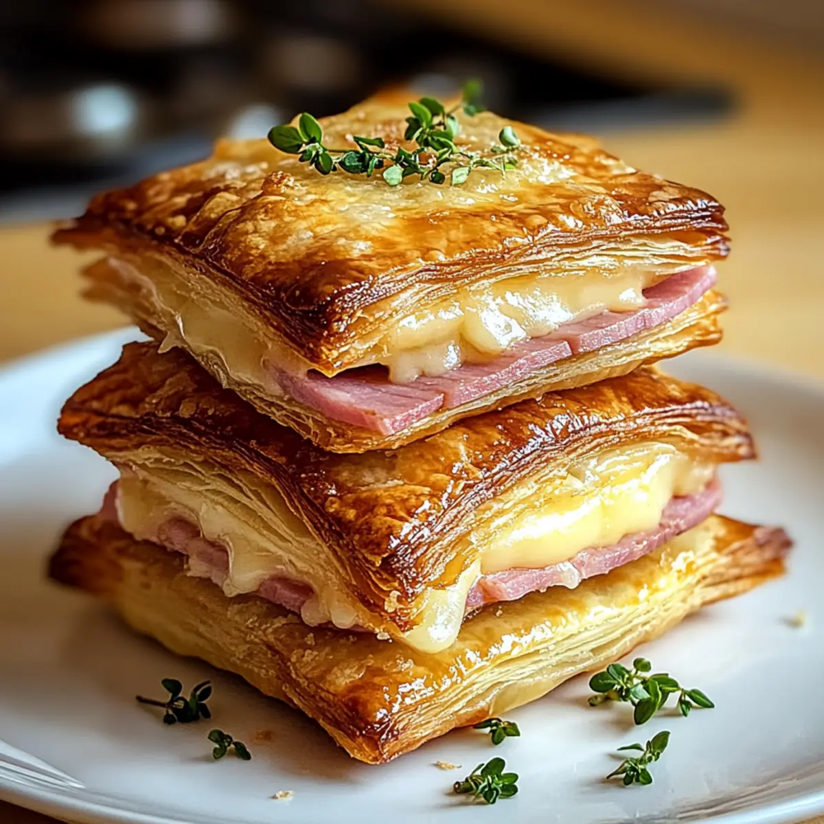 Crispy Ham & Cheese Puff Pastry Stacks for Ultimate Comfort