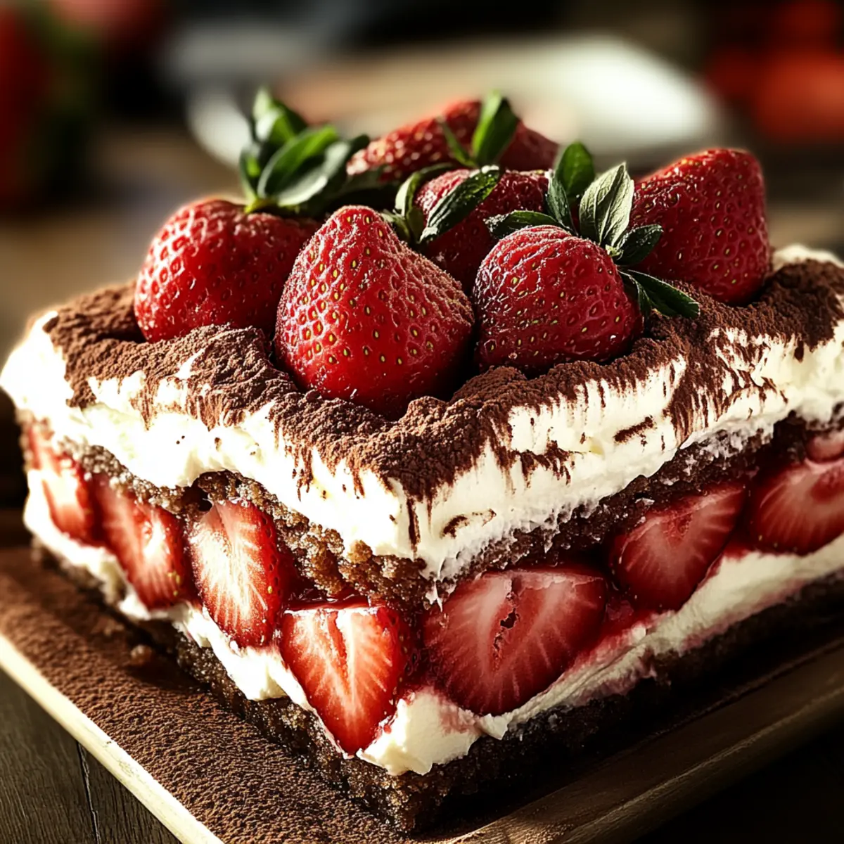Delightful Strawberry Tiramisu: A No-Bake Fruity Refreshment