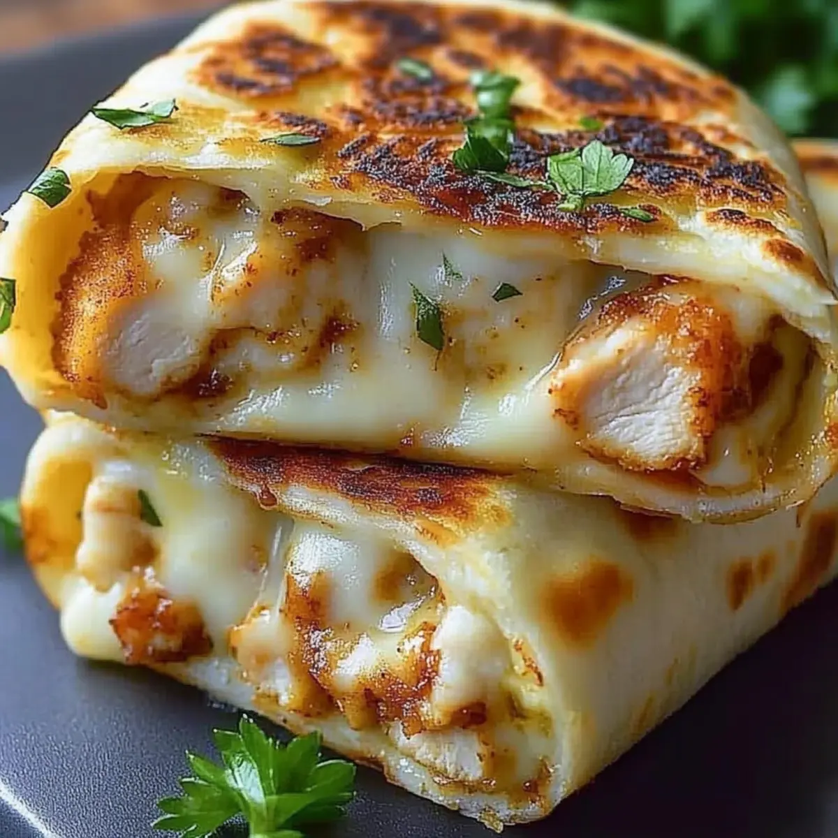 Low Carb Cheesy Garlic Chicken Wraps for a Quick Dinner Win