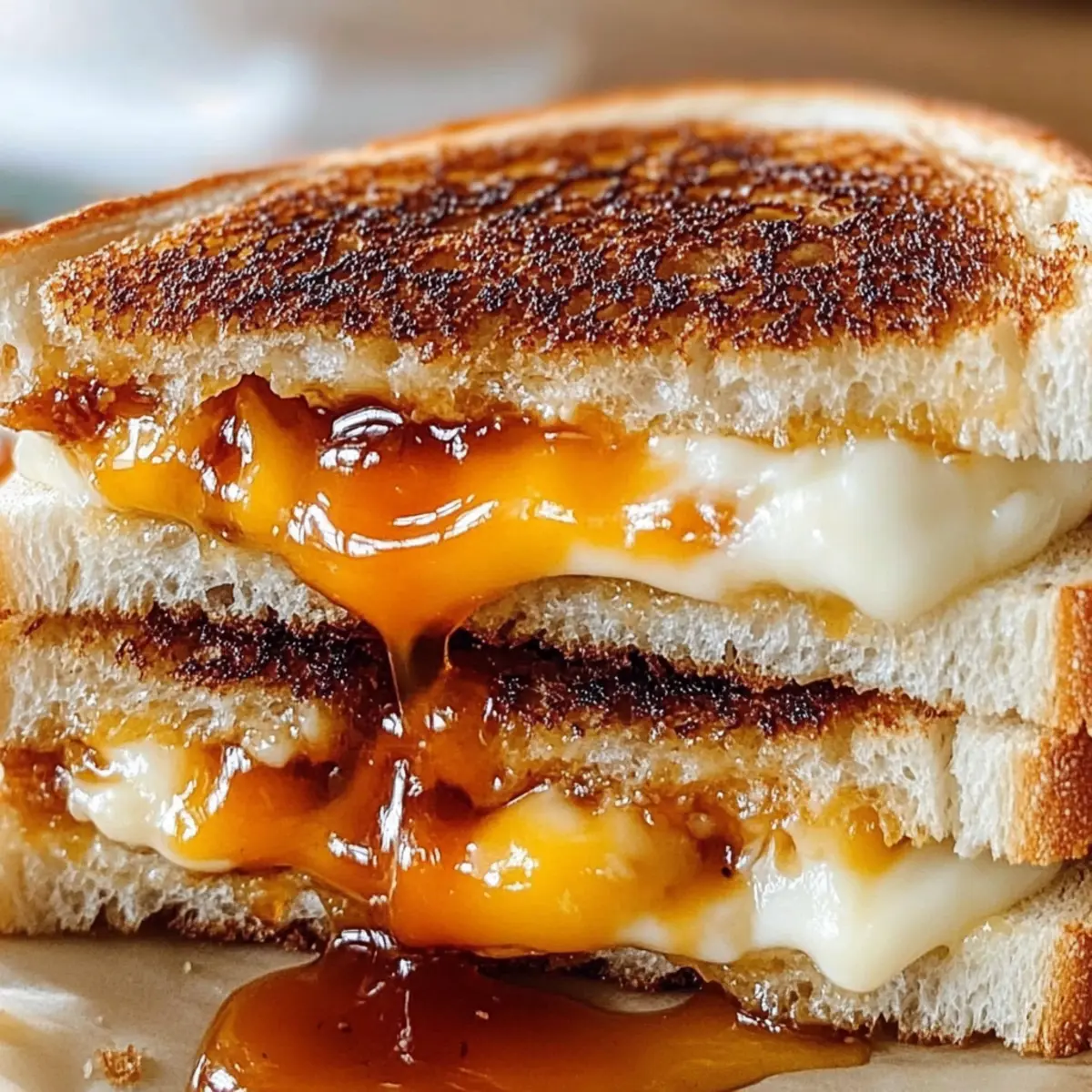 Sweet Heat Bliss: Honey Sriracha Grilled Cheese Delight
