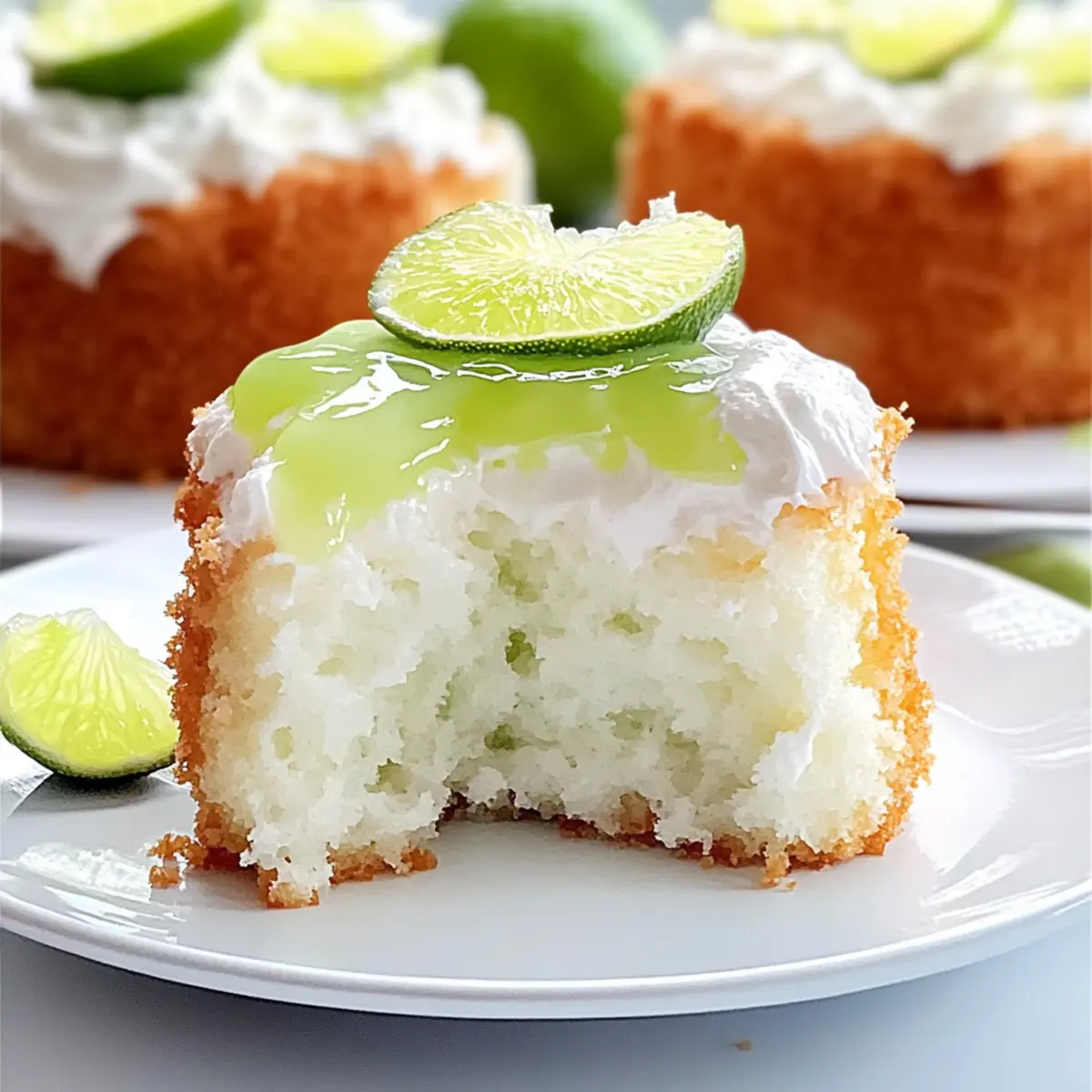 Light and Fluffy Perfect Key Lime Angel Food Cake Delight
