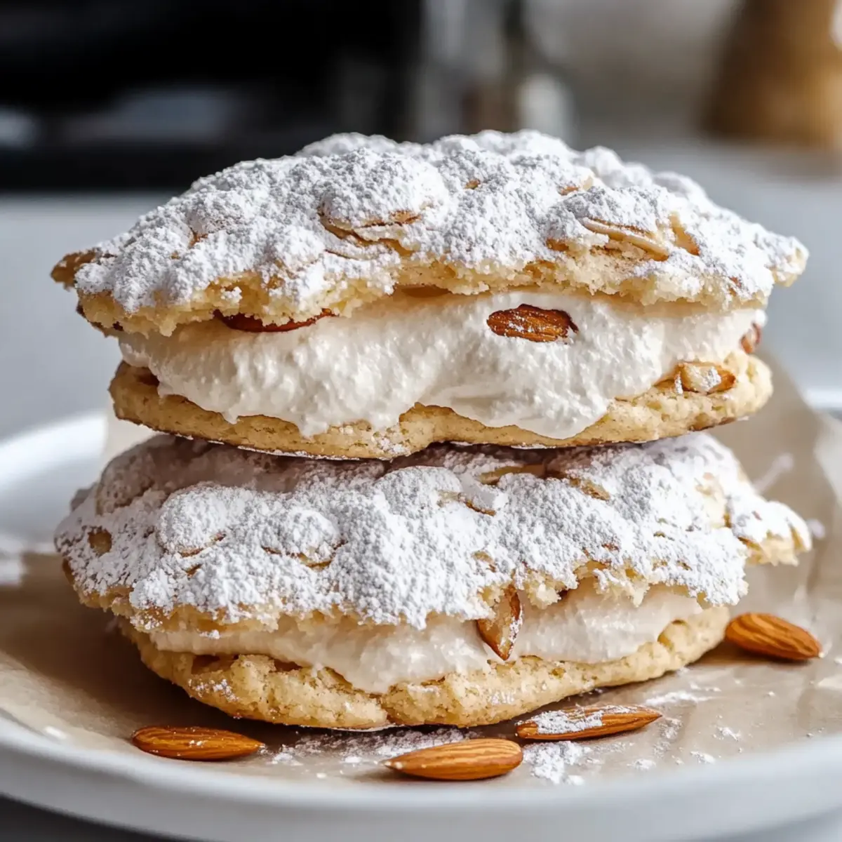 Heavenly Almond Dacquoise Cream Clouds for a Sweet Indulgence