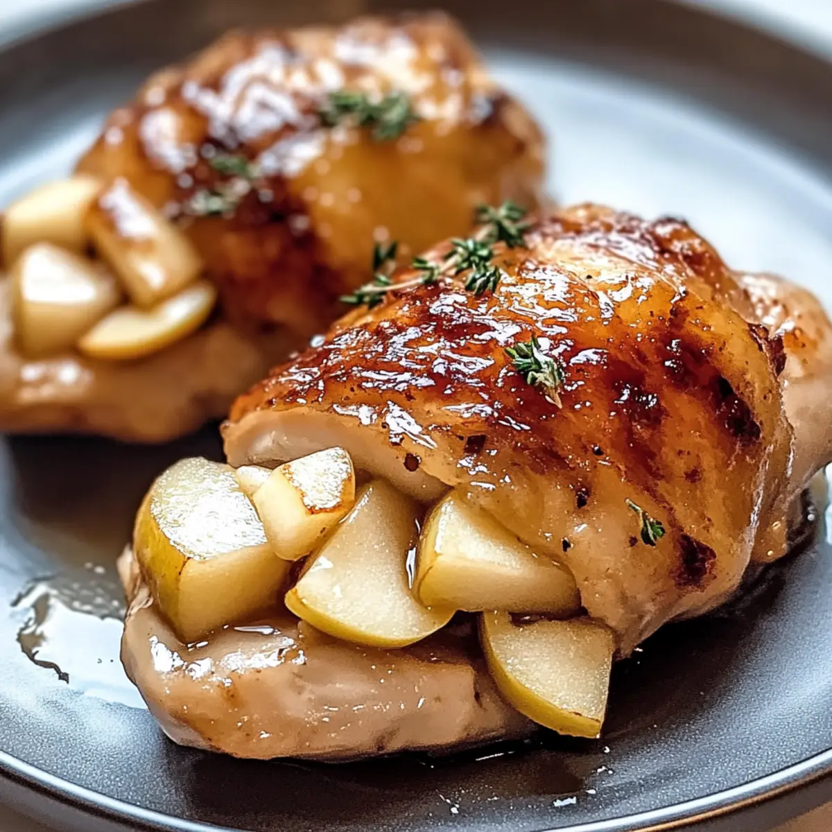 Apple and Brie Stuffed Chicken Delight with Maple Glaze Magic