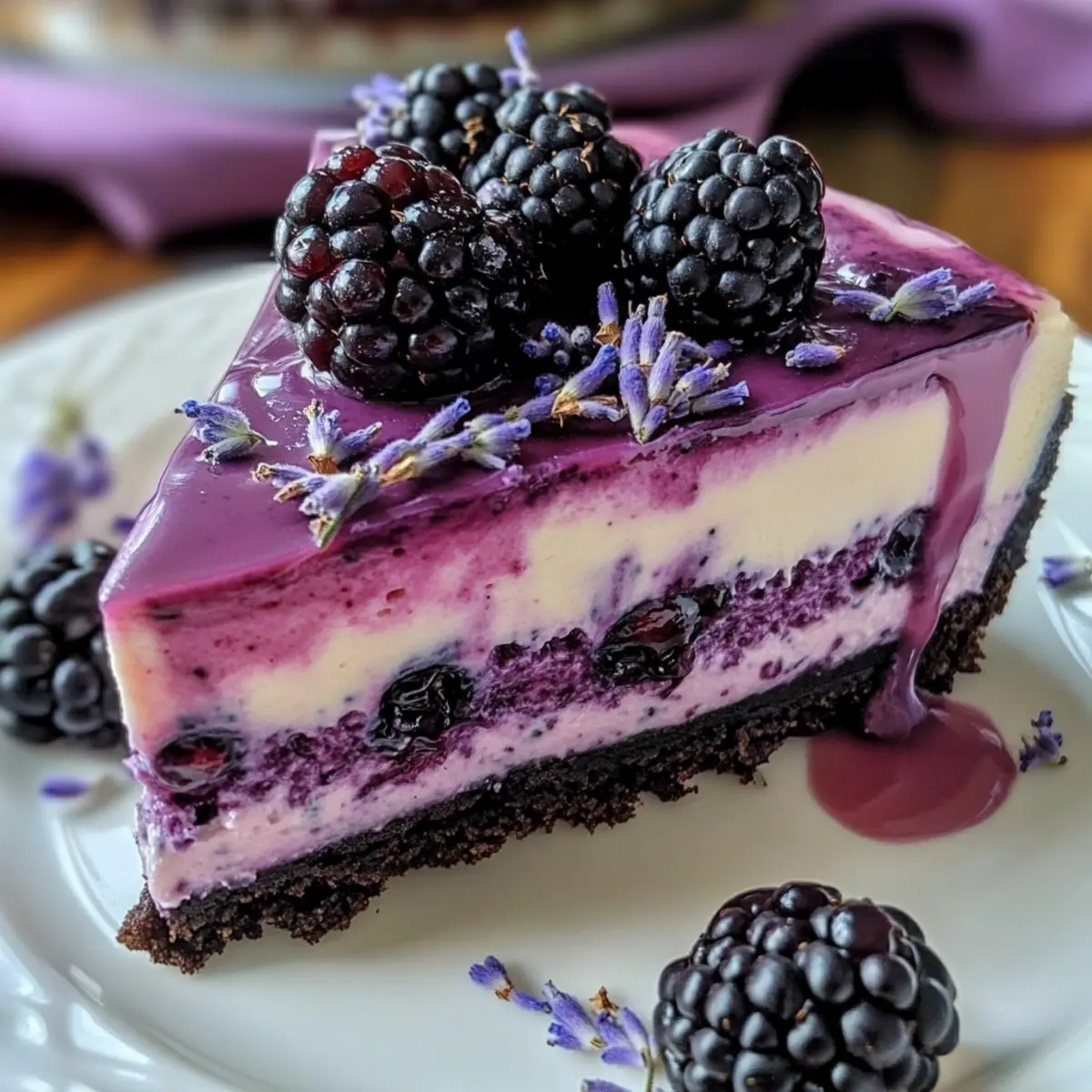 Decadent Blackberry & Lavender Cheesecake for Sweet Moments
