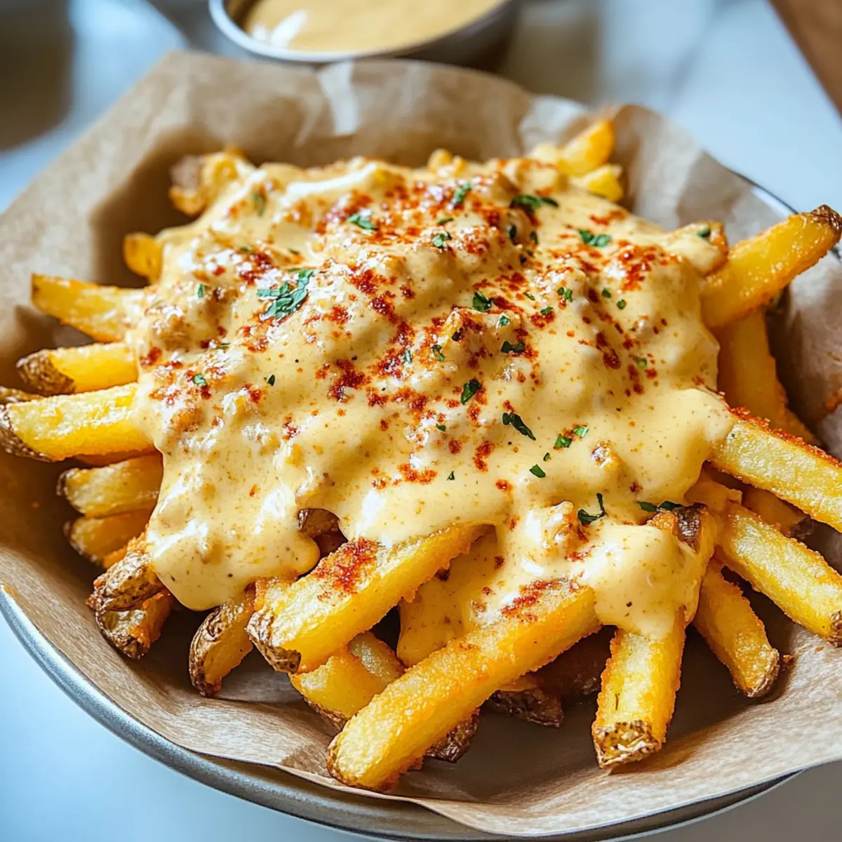 Louisiana Voodoo Fries with Creamy Cajun Cheese Magic