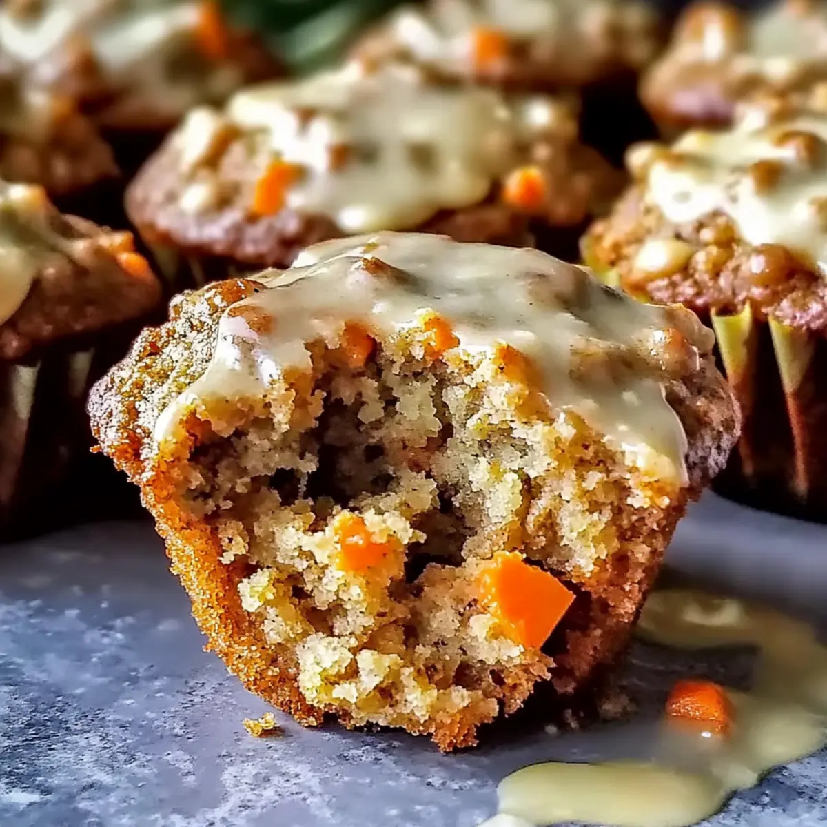 Moist Carrot Cake Muffins Bursting with Veggies and Flavor