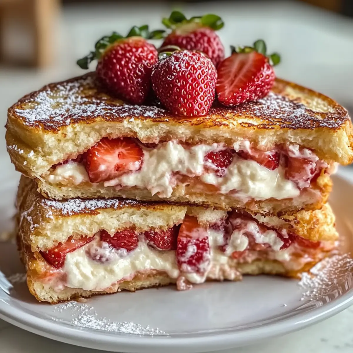 Delicious Strawberry Cheesecake Stuffed French Toast Awaits