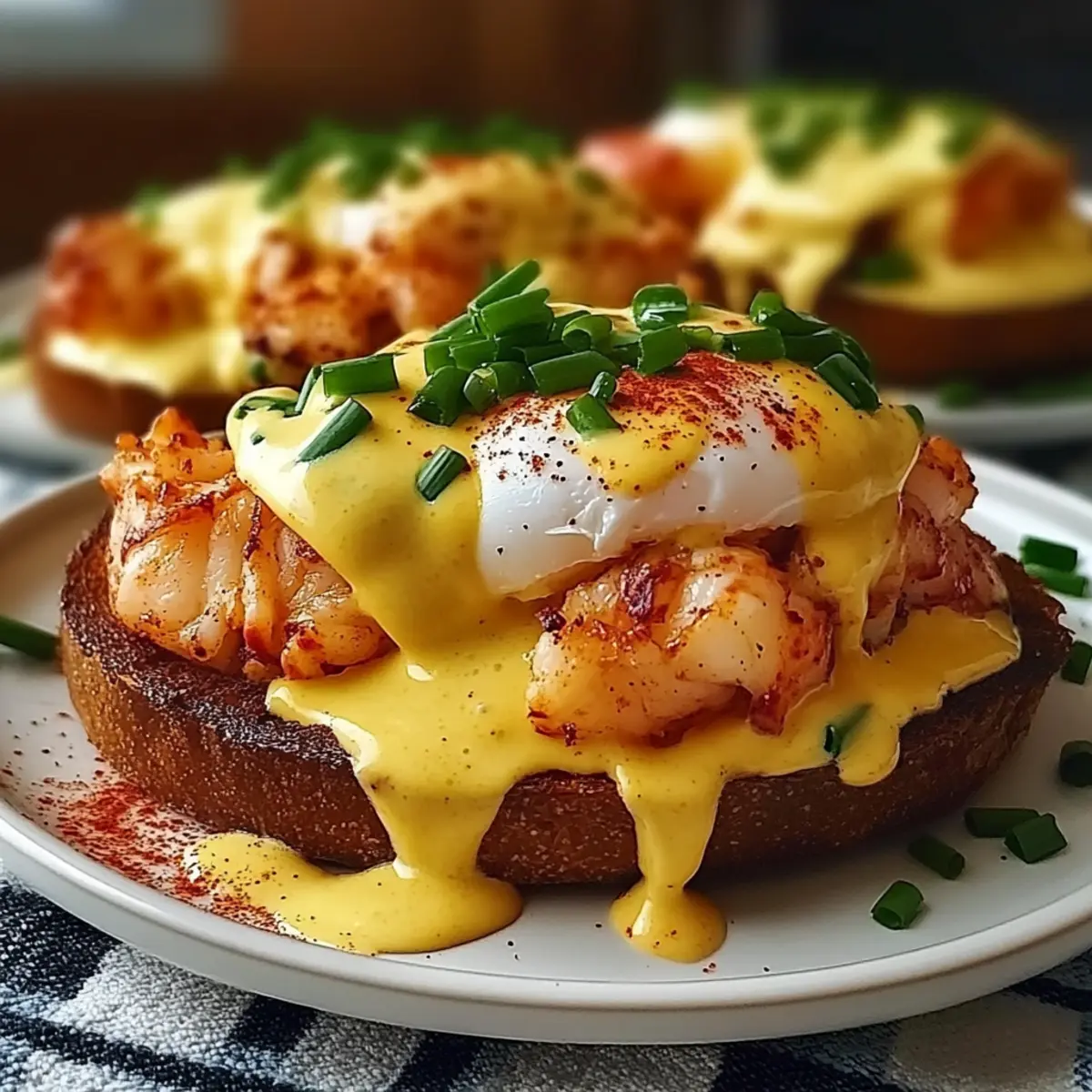 Indulge in Cajun Lobster Eggs Benedict with Spicy Hollandaise