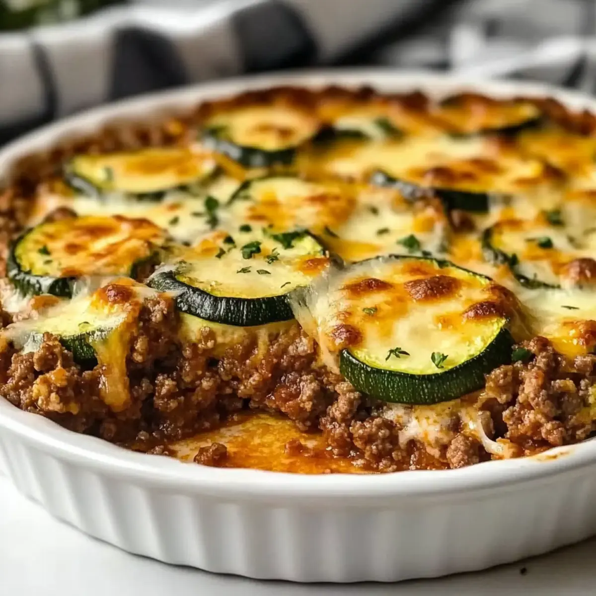 Satisfy Cravings with Low-Carb Ground Beef Zucchini Bake