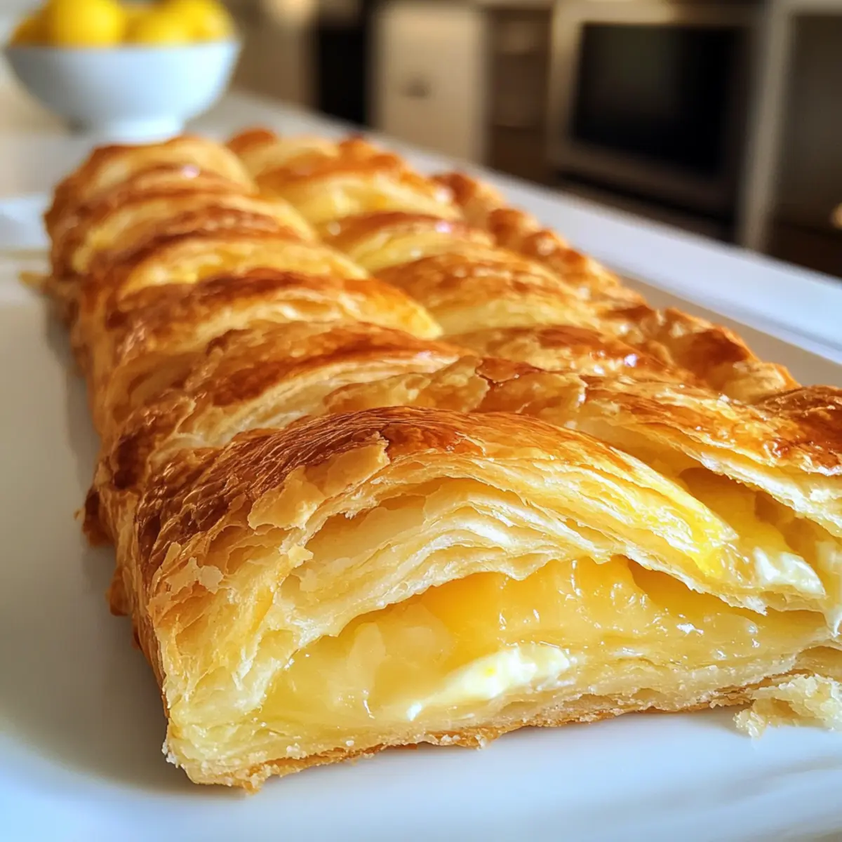 Lemon Cream Cheese Puff Pastry Braid: Quick & Irresistibly Delicious