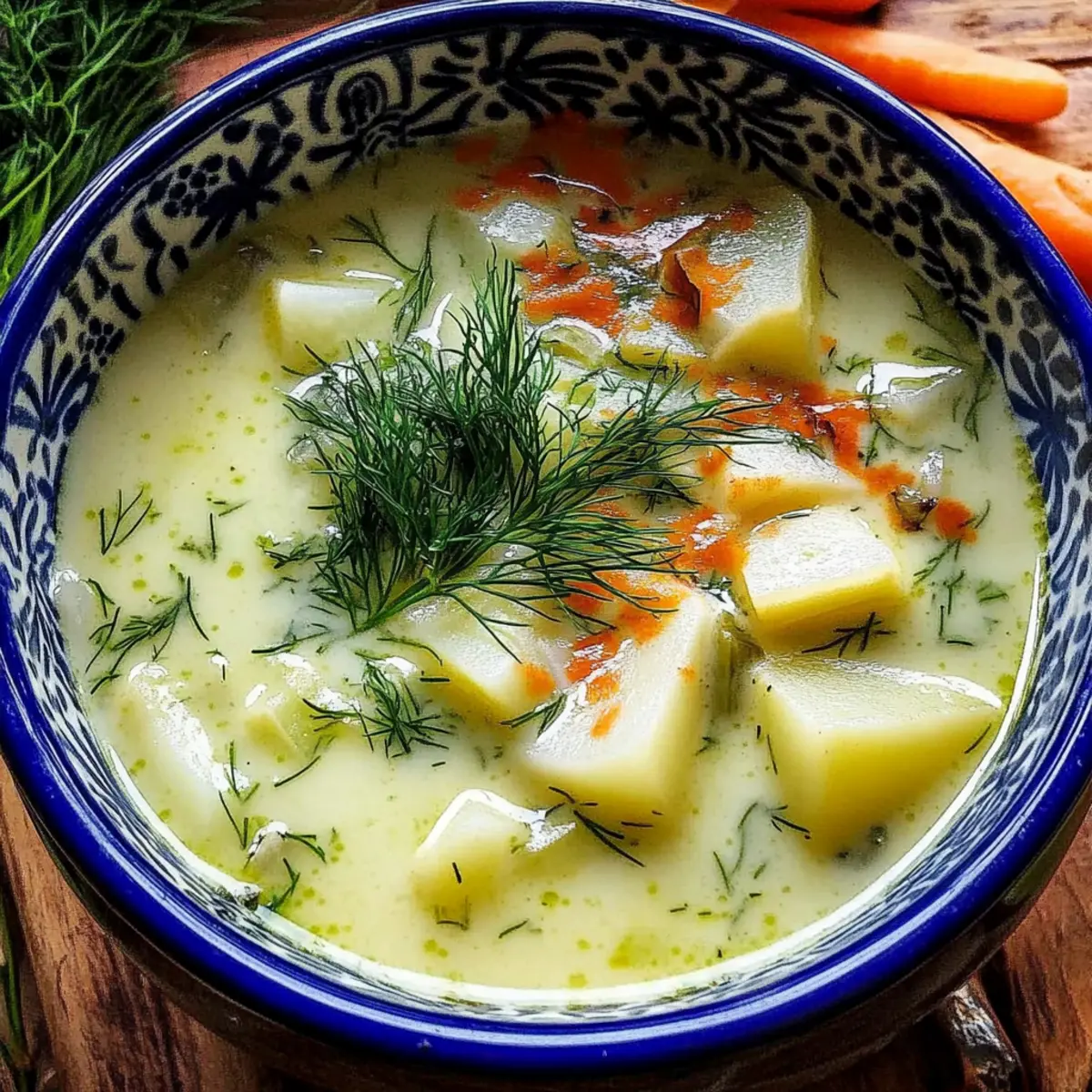 Creamy Potato & Dill Soup for Cozy Comfort in Every Spoon