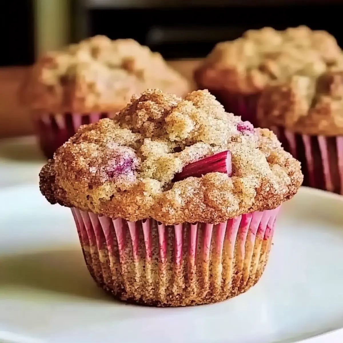 Cinnamon-Rhubarb Muffins for a Cozy, Sweet Morning Treat