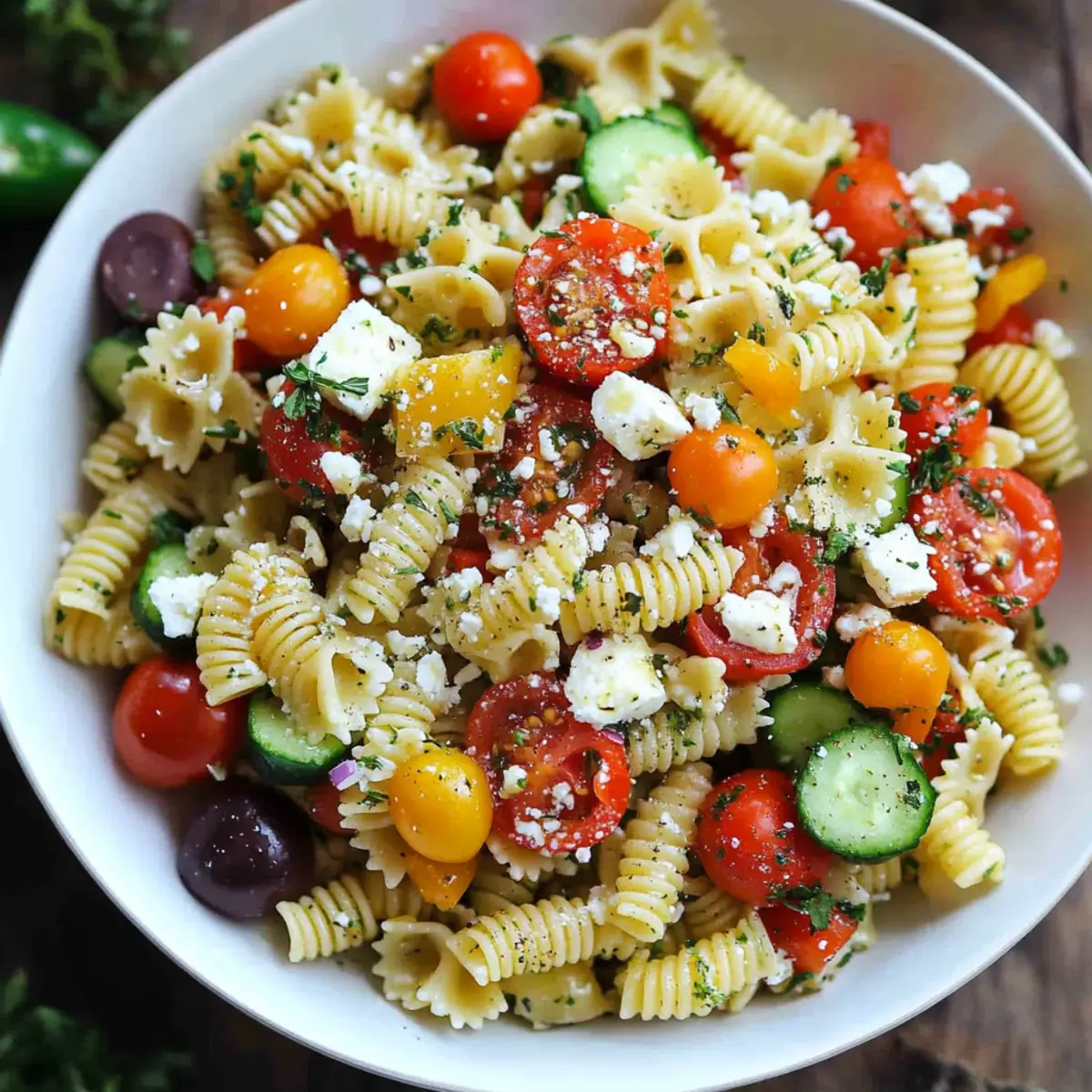 Fresh & Flavorful Greek Pasta Salad in Just 20 Minutes