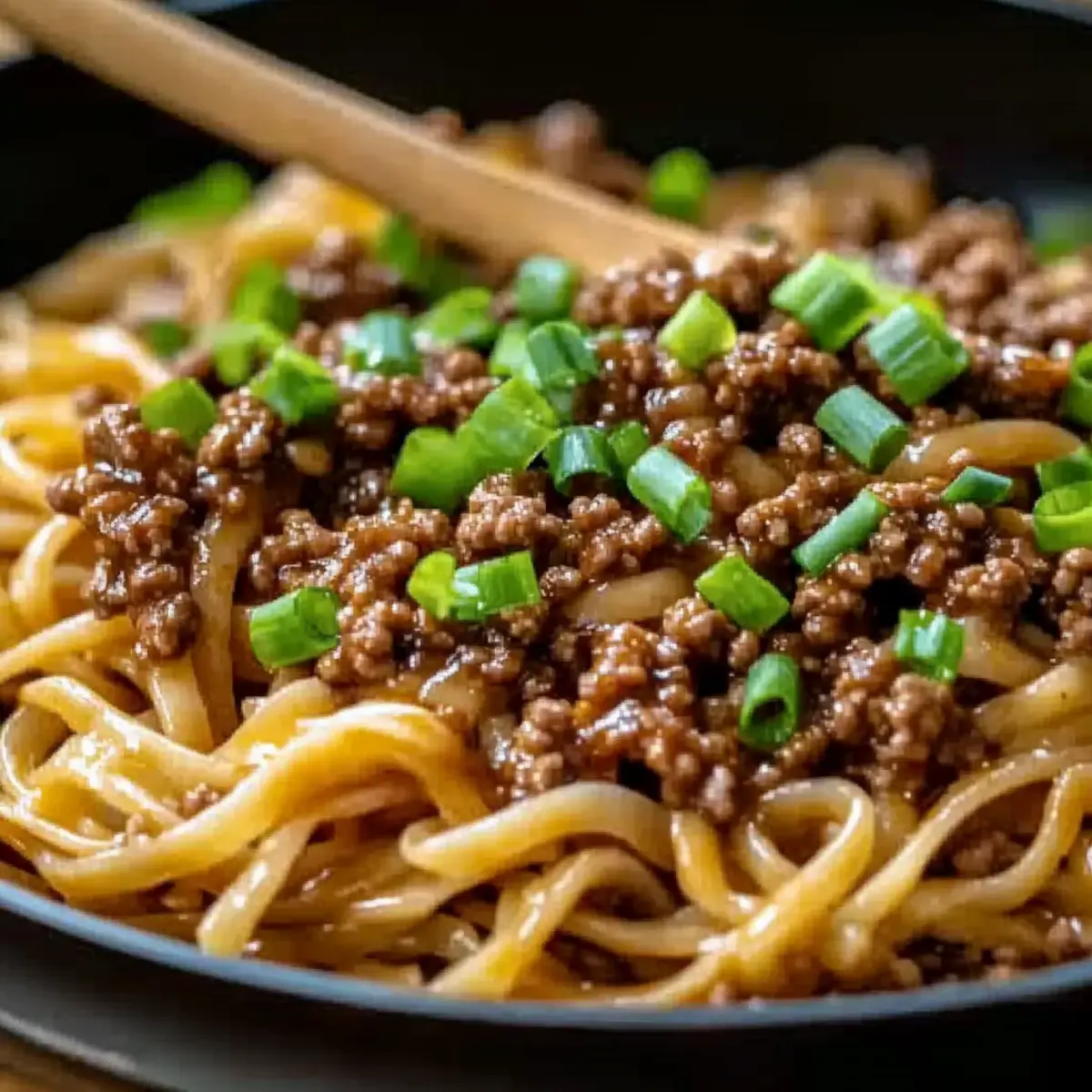 Savory Mongolian Ground Beef Noodles in 30 Minutes Flat