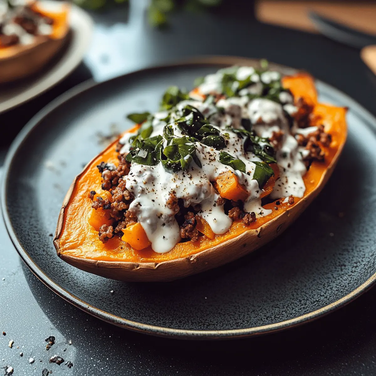 Protein Loaded Sweet Potato Boats for a Hearty, Healthy Meal