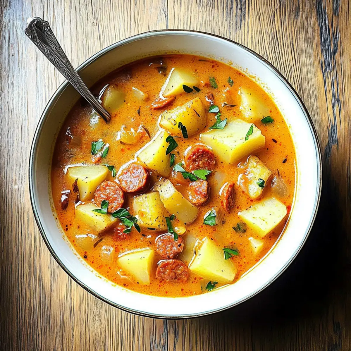 Cozy Up with Spanish Potato Soup and Chorizo Delight