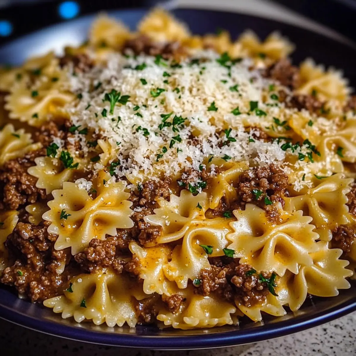 Cheesy Bowtie Pasta: Comforting Cajun Beef Delight