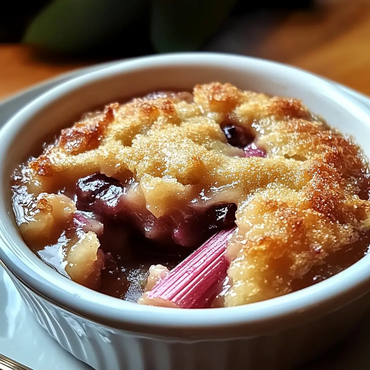 Baked Sticky Rhubarb Pudding: A Cozy Spring Delight