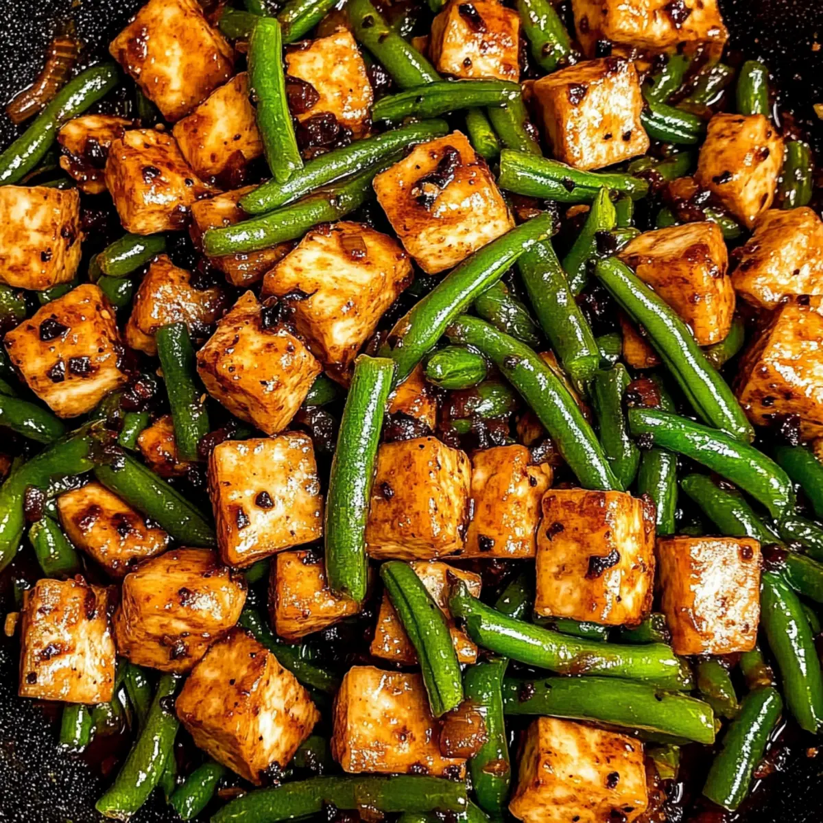 Crispy Black Pepper Tofu & Green Beans for a Flavorful Dinner