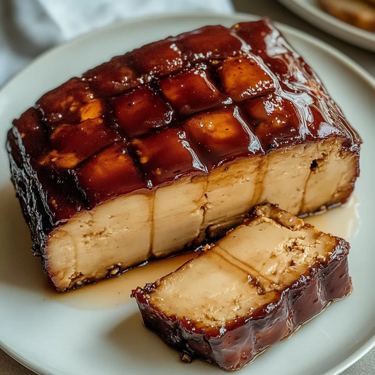 Brown Sugar Glazed Tofu Ham - Sweet, Smoky Vegan Delight