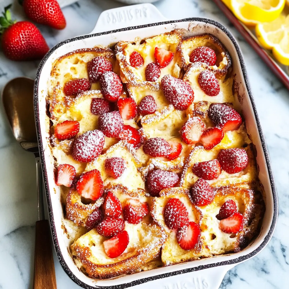 Baked Strawberries and Cream French Toast for Brunch Bliss