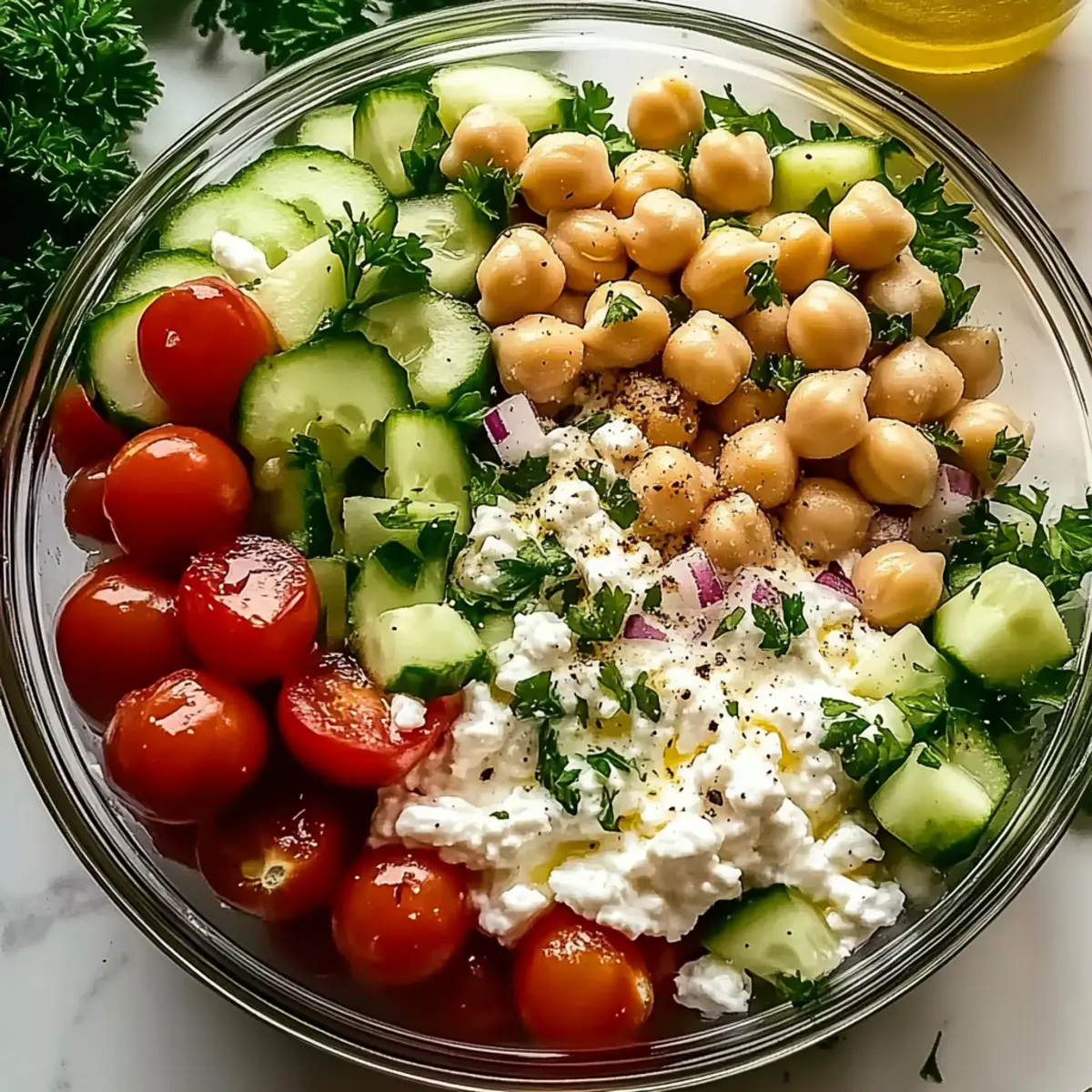 Refreshing Cottage Cheese Chickpea Salad for Quick Lunches
