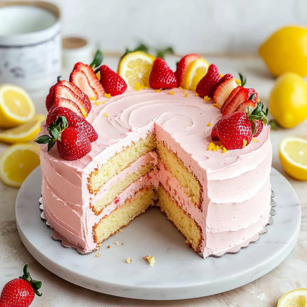 Delicious Strawberry Lemon Cake for Bright Summer Celebrations