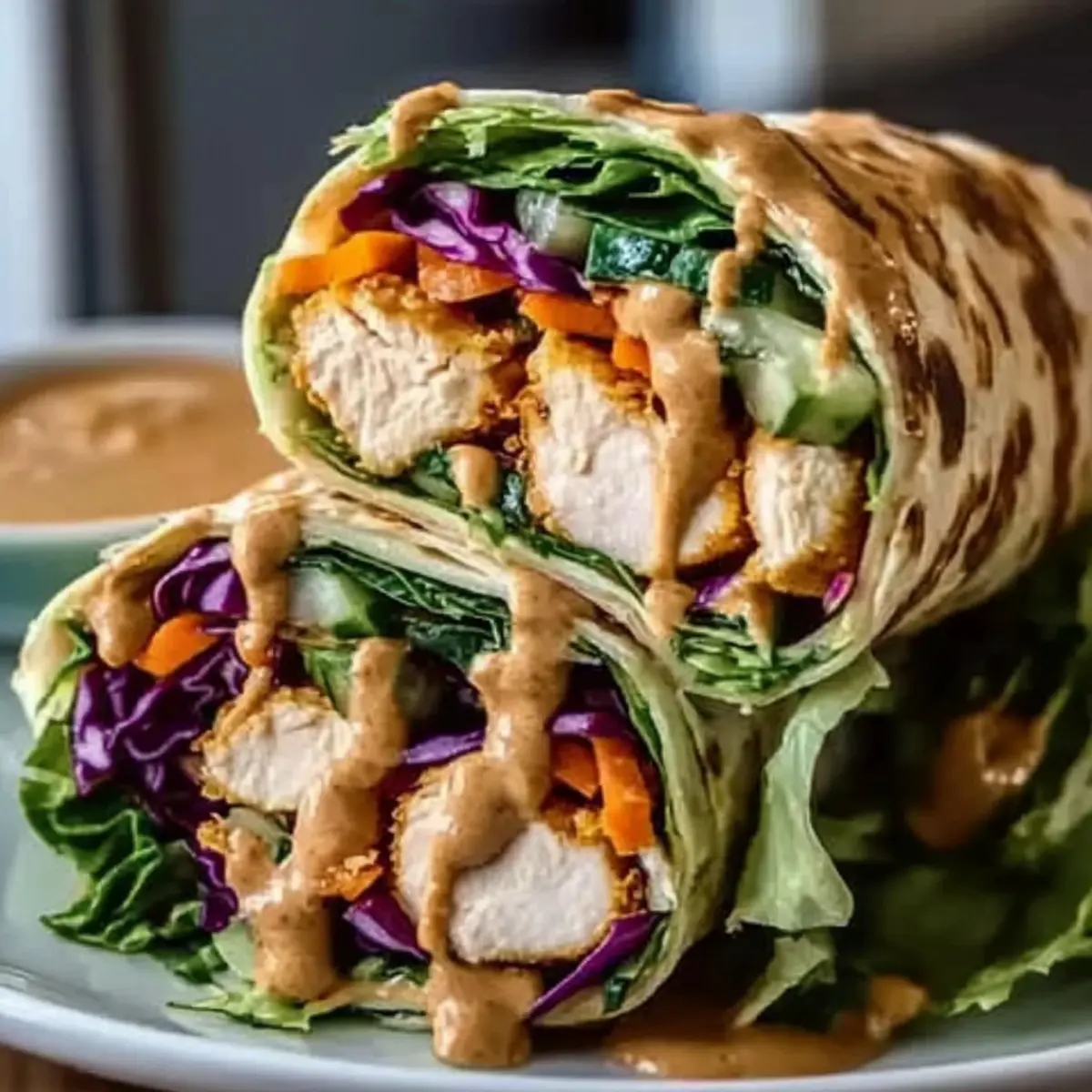 Flavorful Thai Peanut Chicken Wraps Ready in a Flash