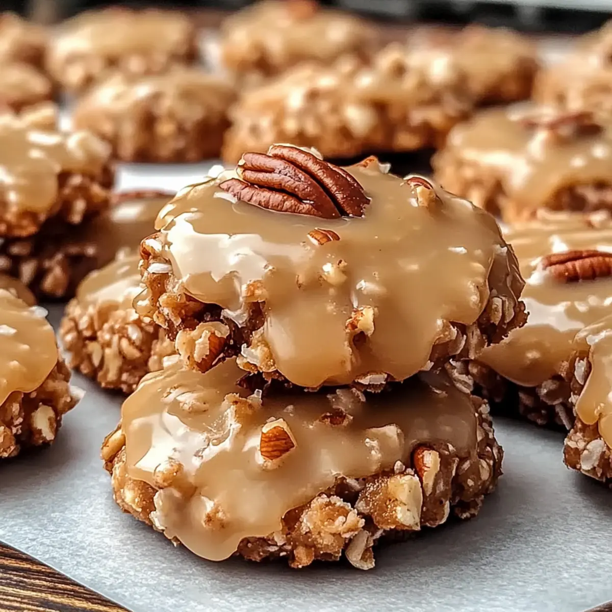 Coconut Pecan Praline Cookies: No-Bake Delight in 15 Minutes