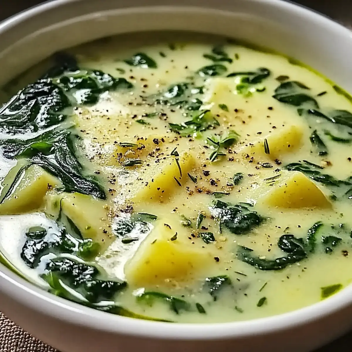 Creamy Spinach and Potato Garden Soup for Cozy Nights