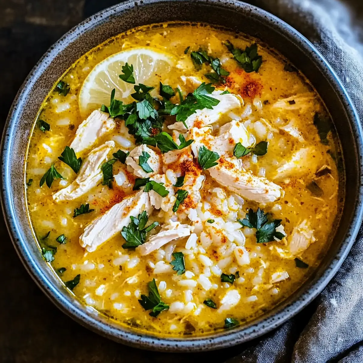 Lemon Ginger Turmeric Chicken and Rice Soup for Cozy Comfort