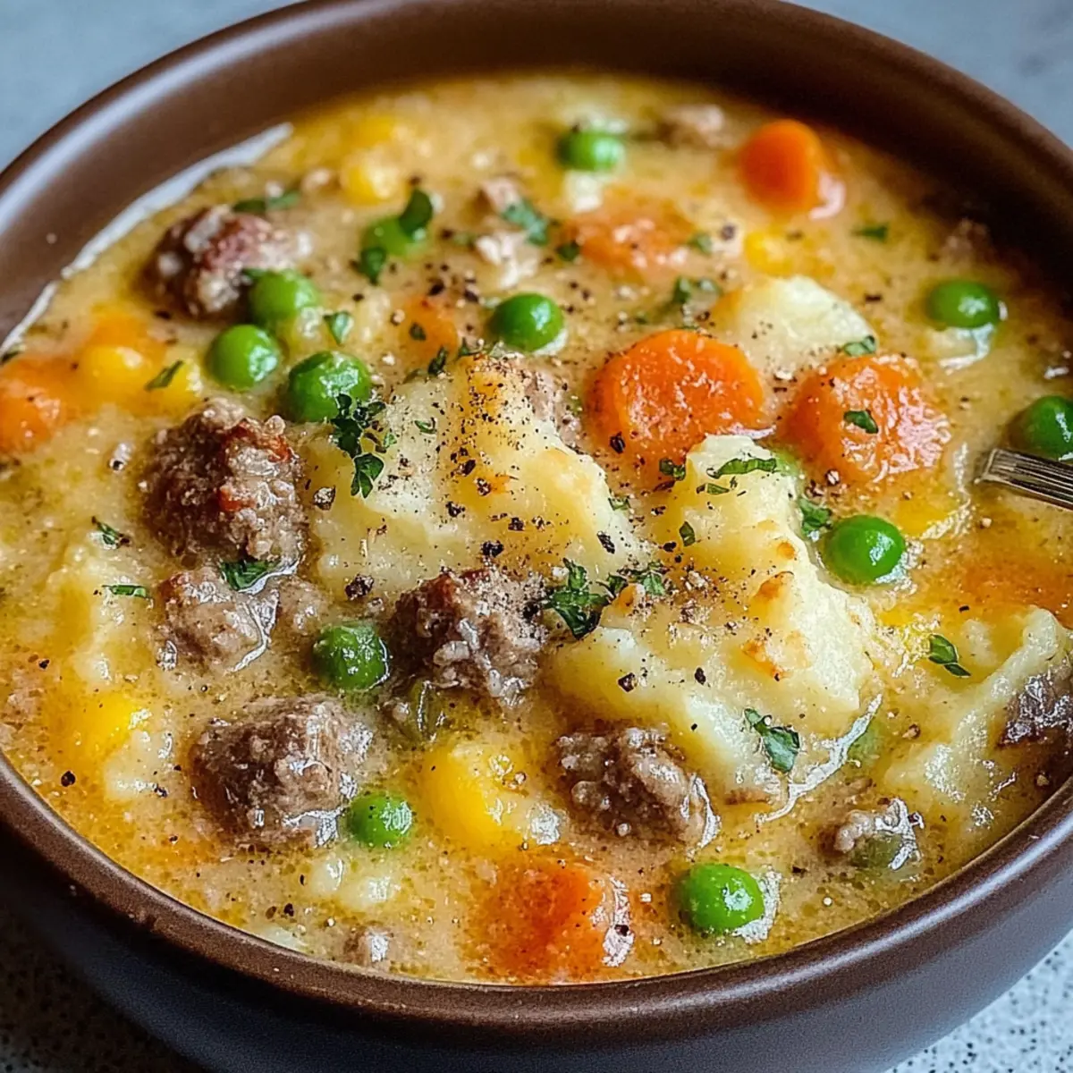 Protein Packed Shepherd’s Pie Soup for Cozy Nights In