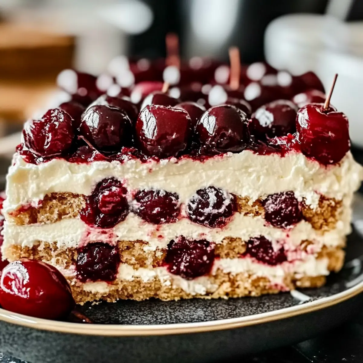 Cherry Amaretto Tiramisu: Indulgent No-Bake Dessert Delight