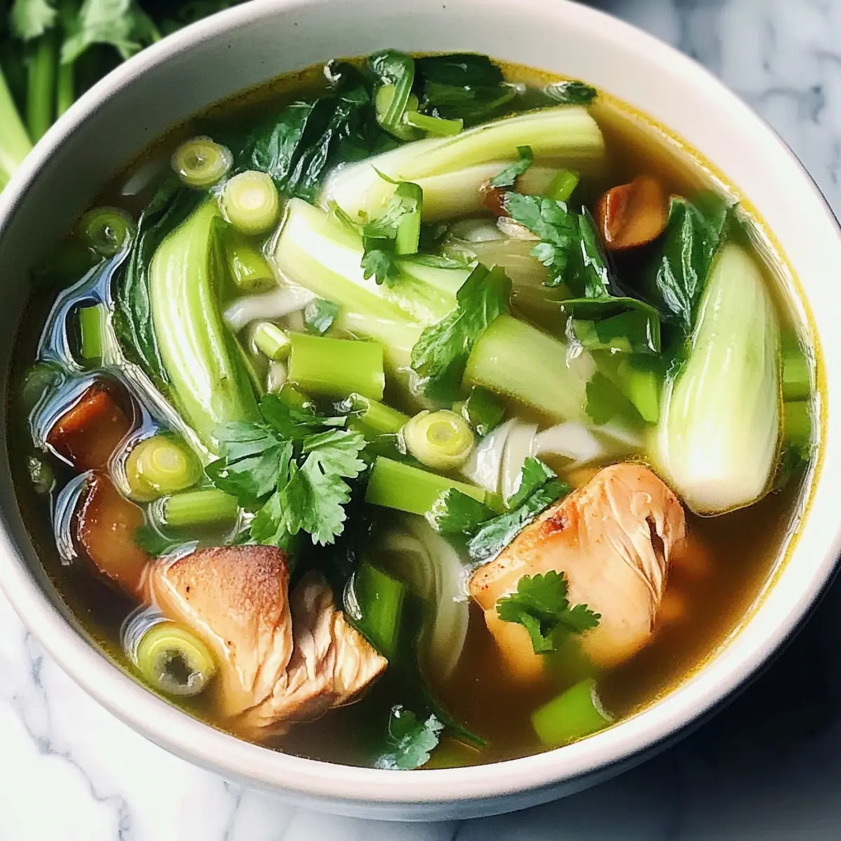 Warm Your Soul with Hearty Bokchoy Chicken Soup Delight