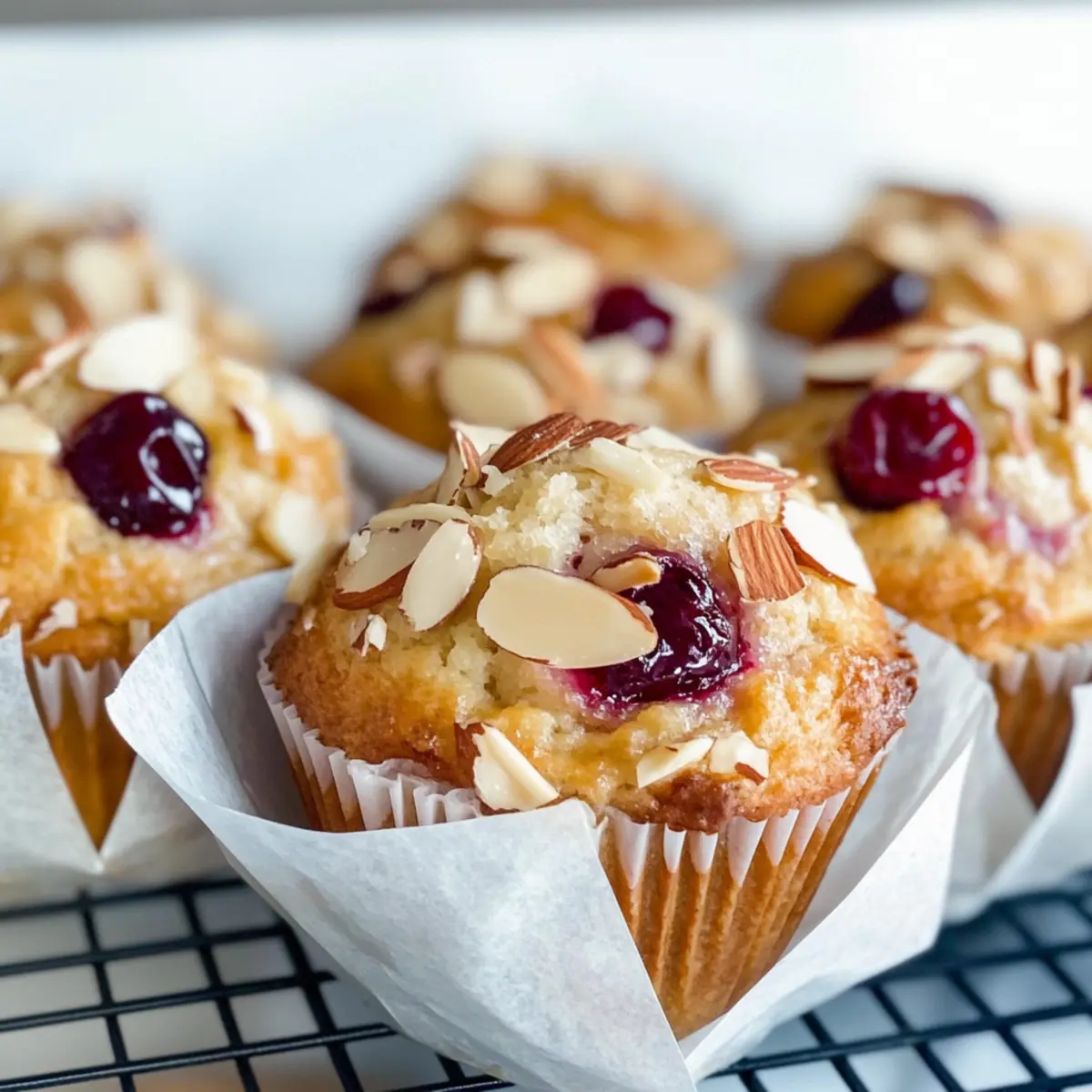 Irresistible Almond Cherry Muffins Perfect for Any Snack!