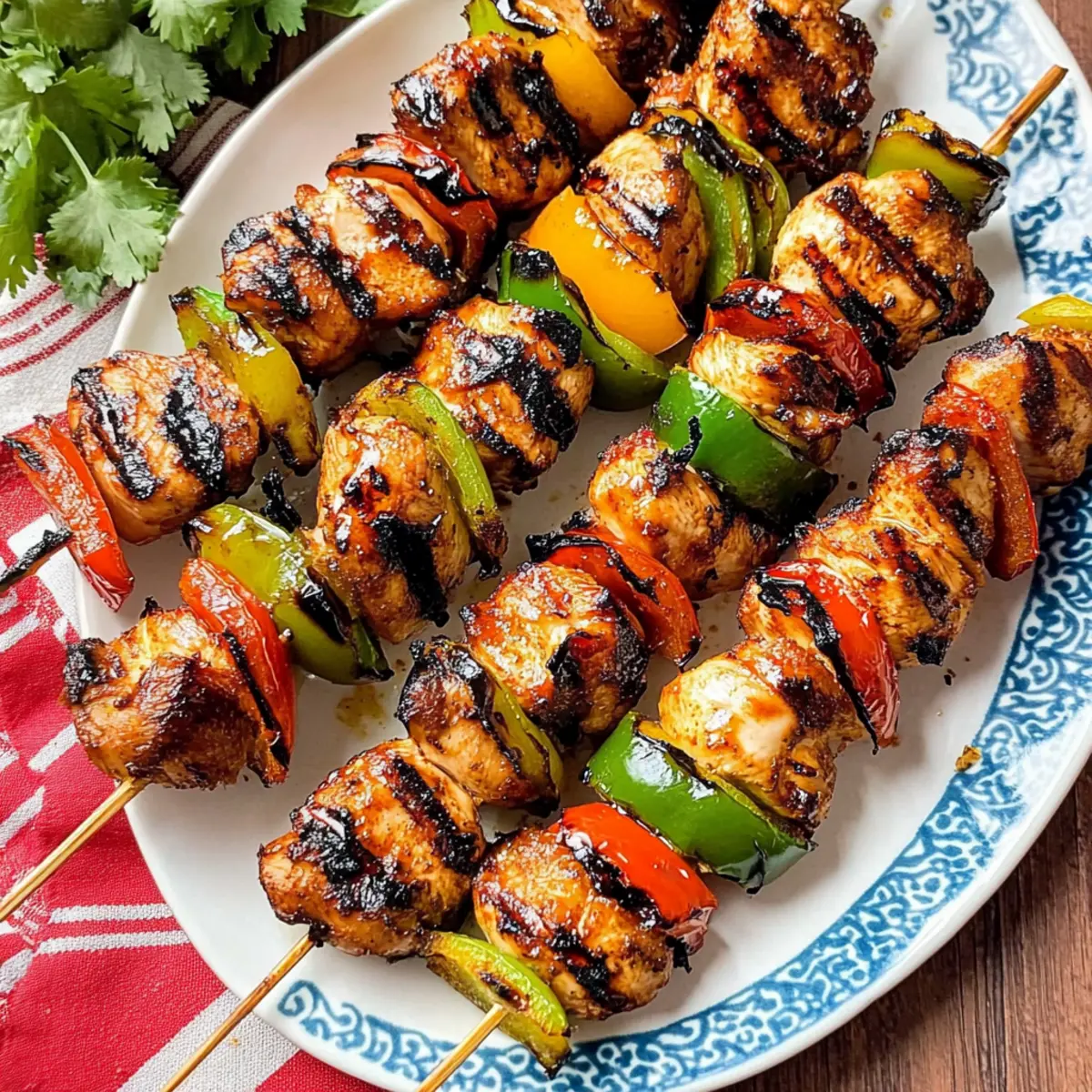 Mexican Barbecue Chicken Skewers