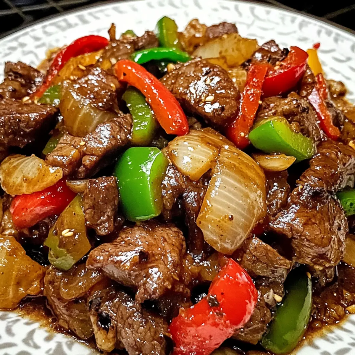 Delicious Pepper Steak with Crunchy Bell Peppers and Onions