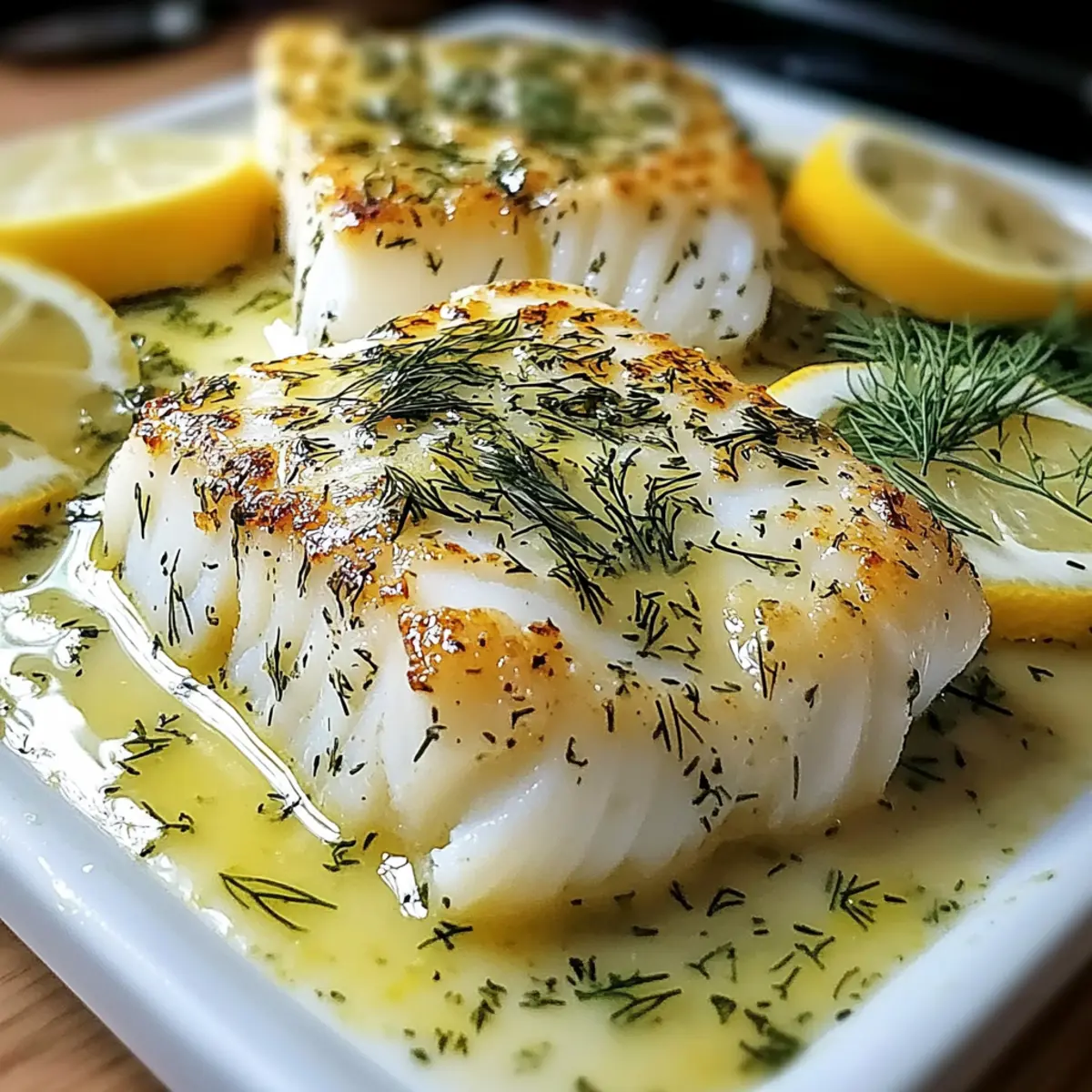Baked Cod with Lemon Dill Sauce: A Fresh & Flavorful Dinner