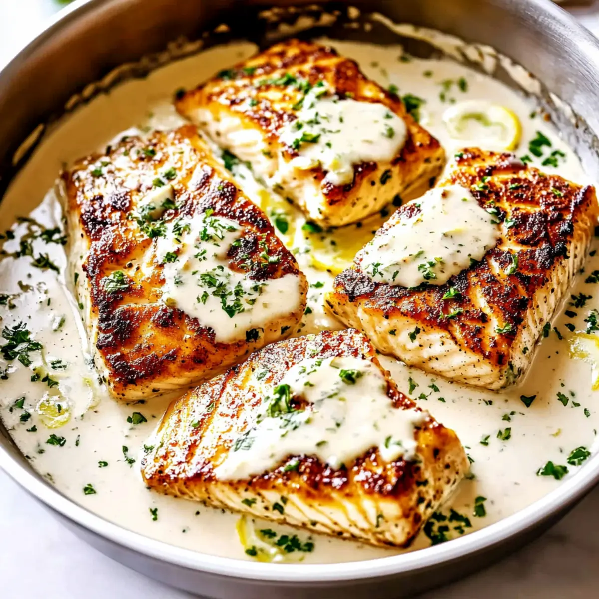 Delicious Mahi Mahi Fish in Lemon Garlic Cream Sauce Delight